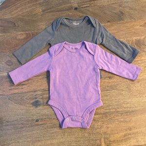 Hanes 0-6 month Long Sleeve Onesies